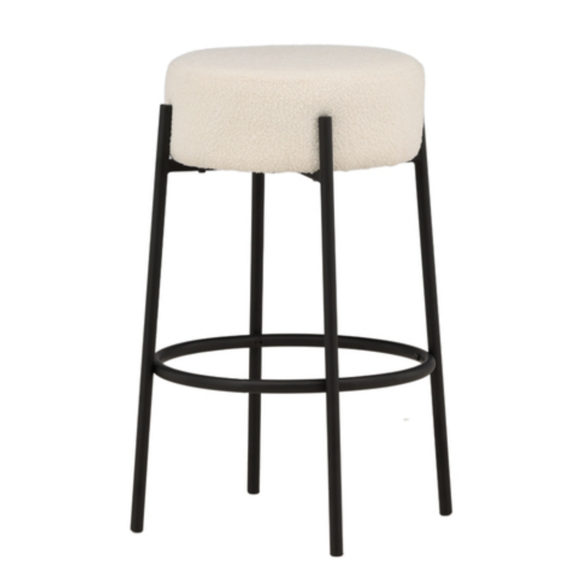 Hoker Blubtly biały w tkaninie boucle - zdjęcie 1