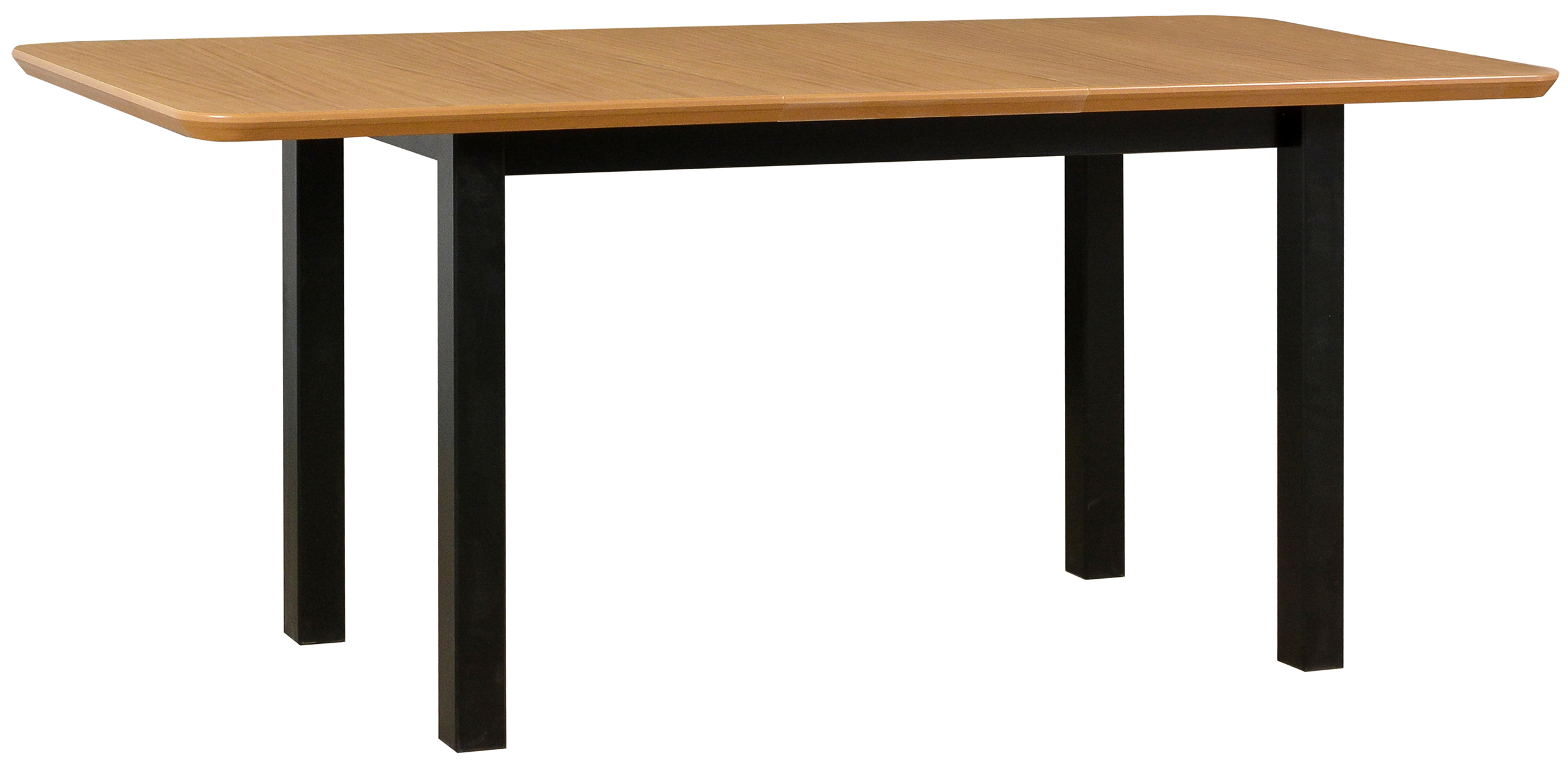 Stół drewniany do jadalni rozkładany Cobride 140-180x80 cm czarny/dąb naturalny