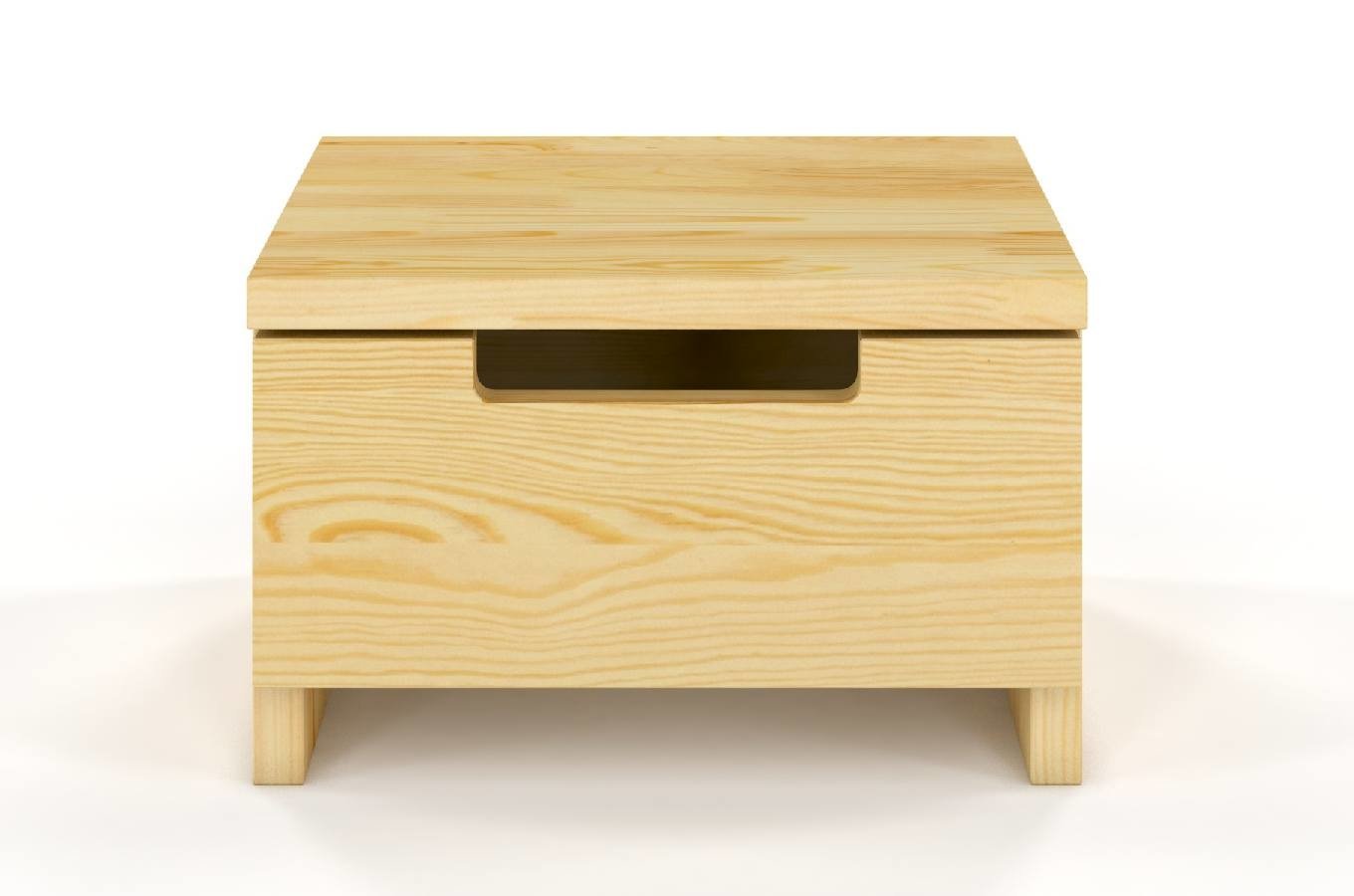 Szafka nocna Noava z drewna sosnowego niska Naturalny - zdjęcie 1