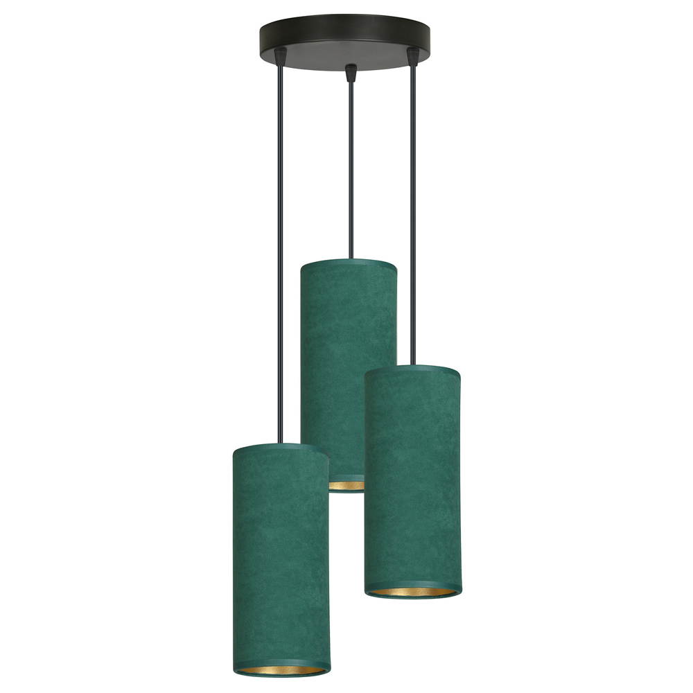 Lampa wisząca Bonett x3 asymetryczna średnica 35 cm zielona - zdjęcie 1