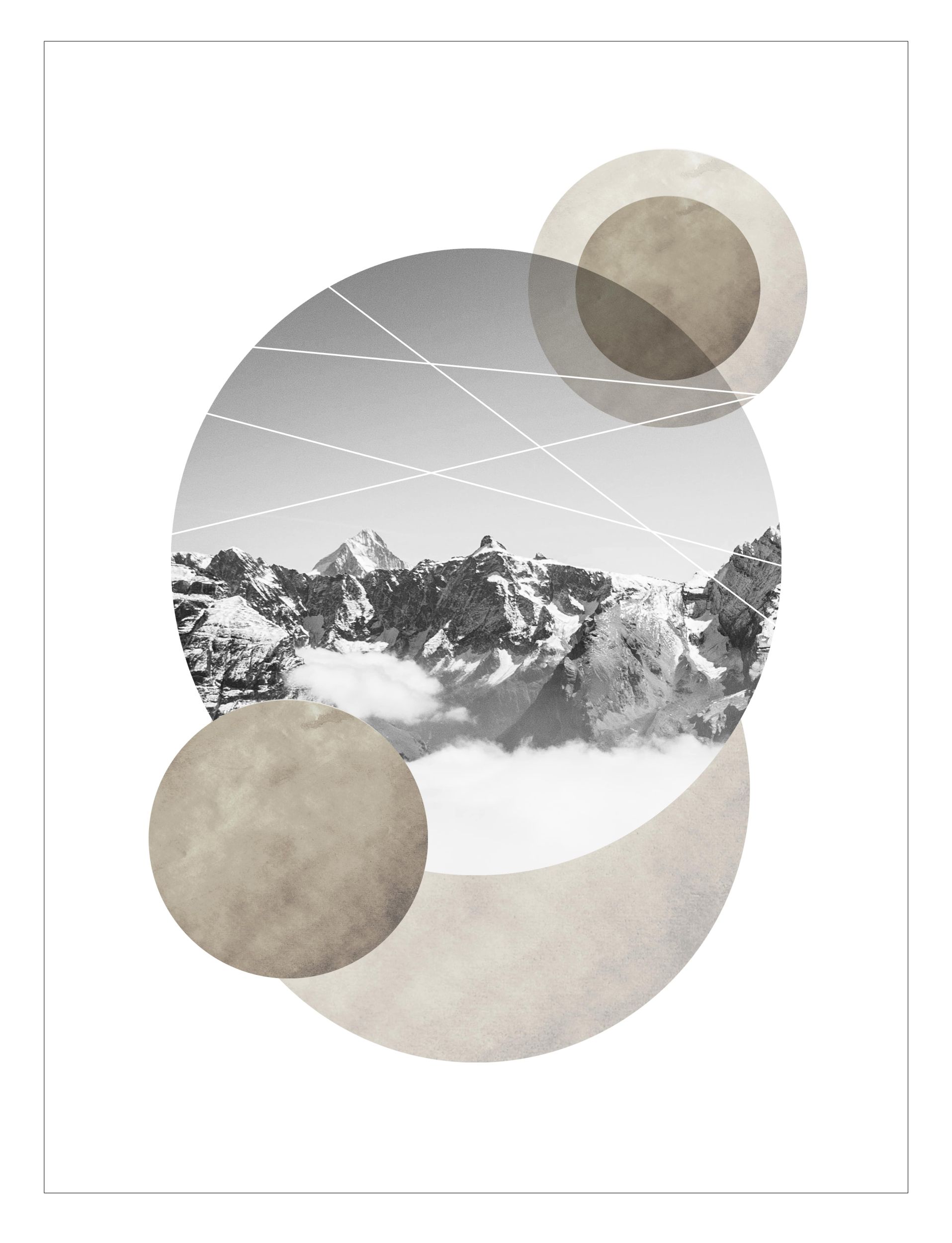 Plakat Krajobrazowa geometria - góry 70x50 cm - zdjęcie 1