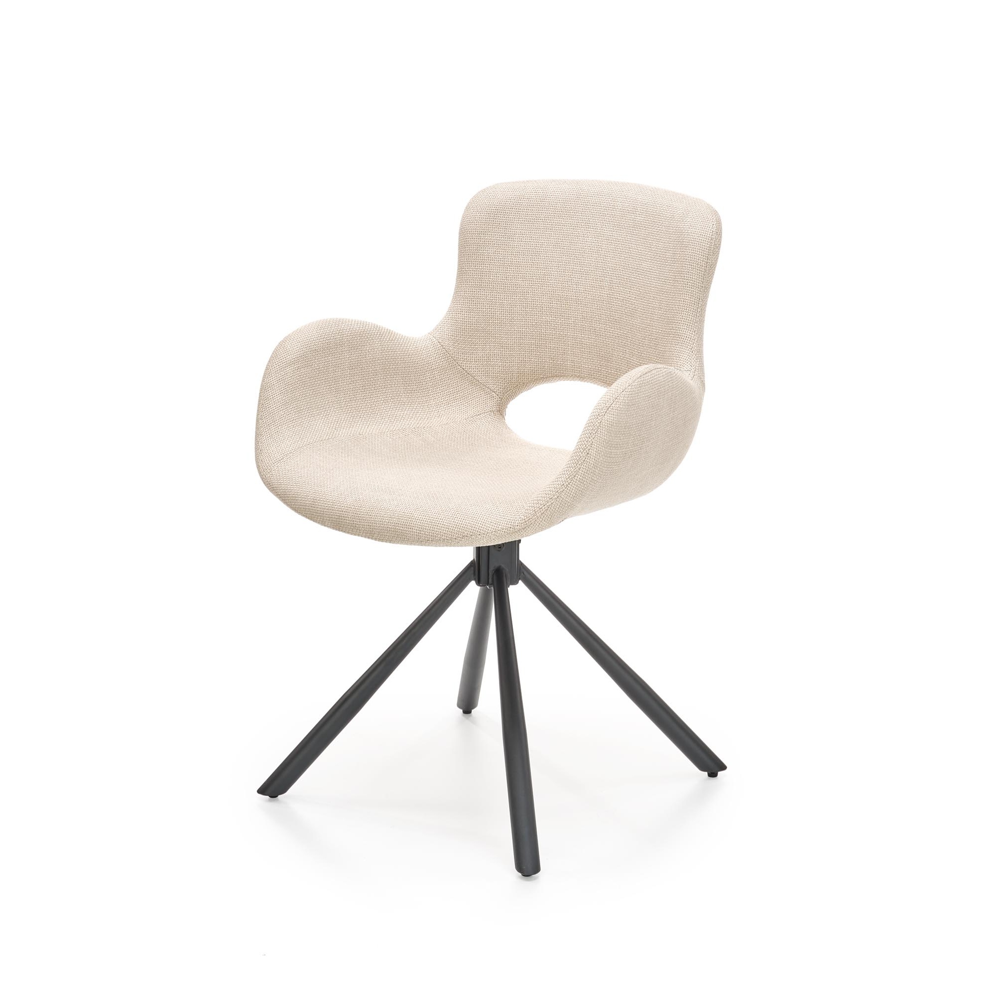 Krzesło tapicerowane Panayara beżowe - zdjęcie 1