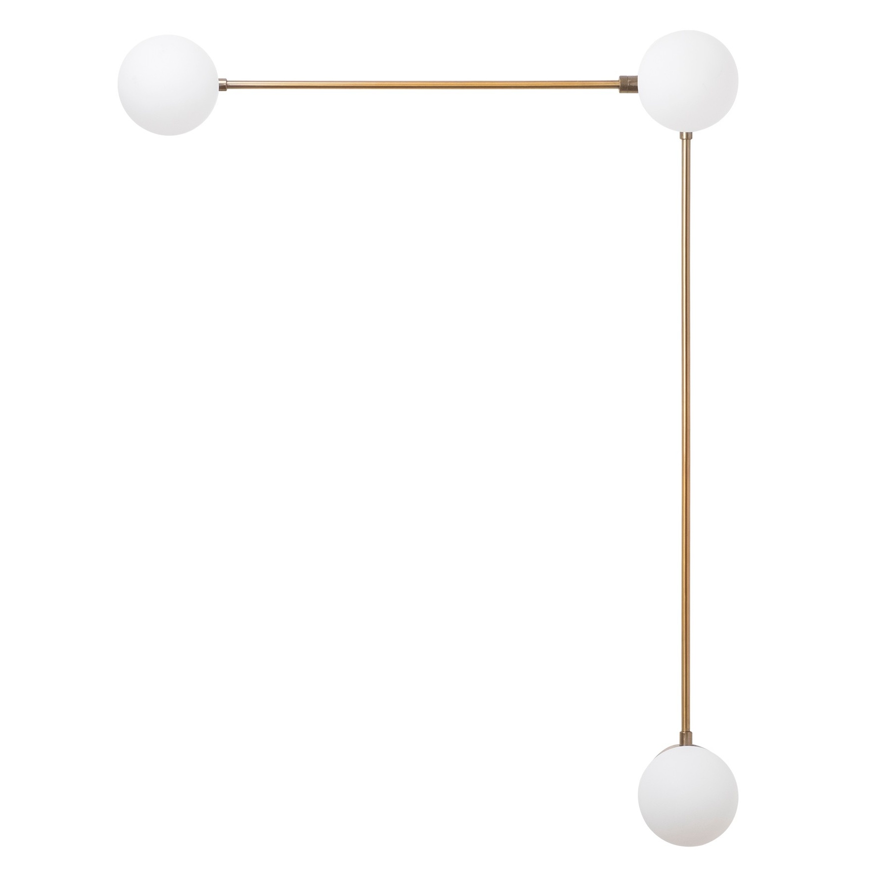 Lampa ścienna Artiesent x3 złota/ mleczne klosze - zdjęcie 1