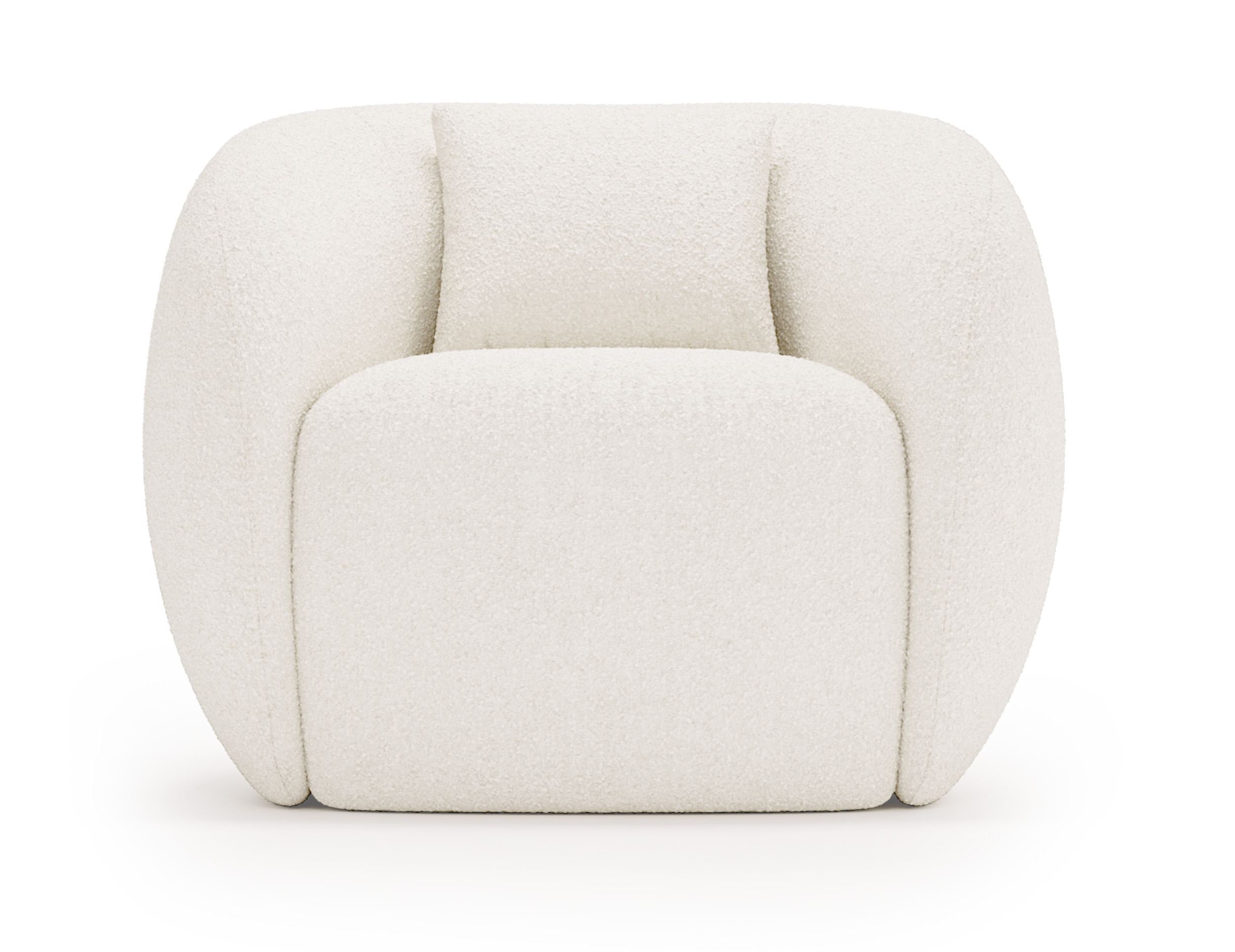 Fotel obrotowy Tolson biały boucle - zdjęcie 1