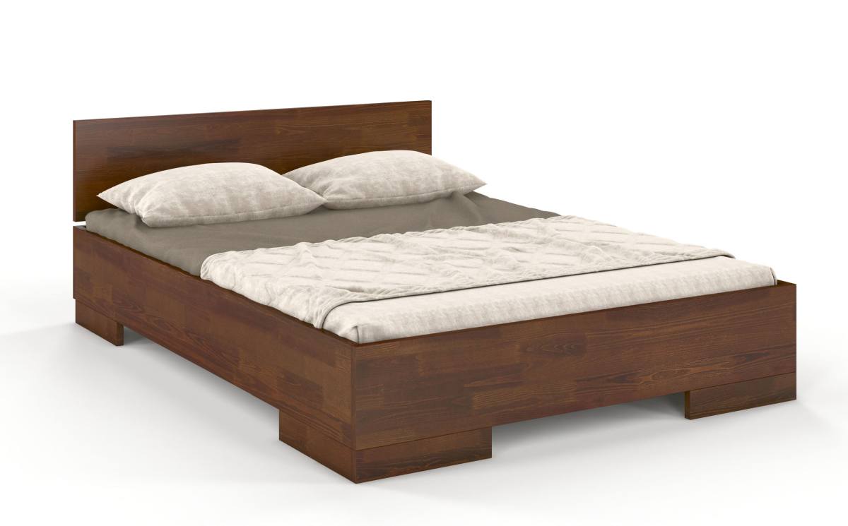 Łóżko Noava z drewna sosnowego 90x200 cm Orzech - zdjęcie 1