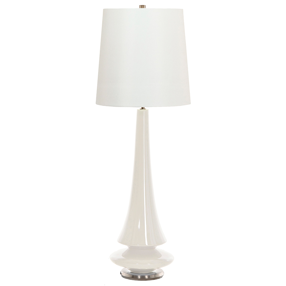 Lampa stołowa Sapine z porcelany biała - zdjęcie 1