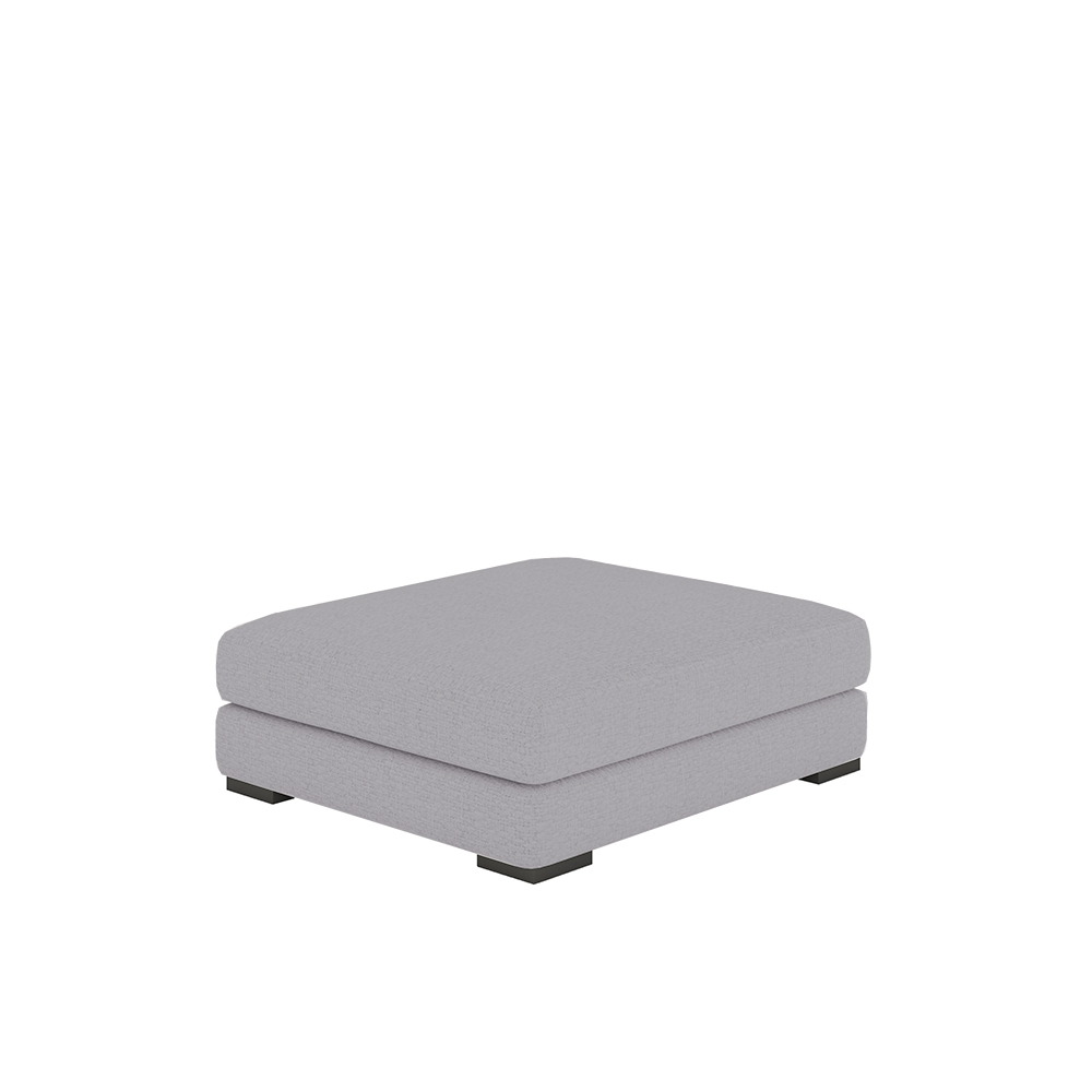 Pufa Mia szara w tkaninie łatwoczyszczącej - zdjęcie 1