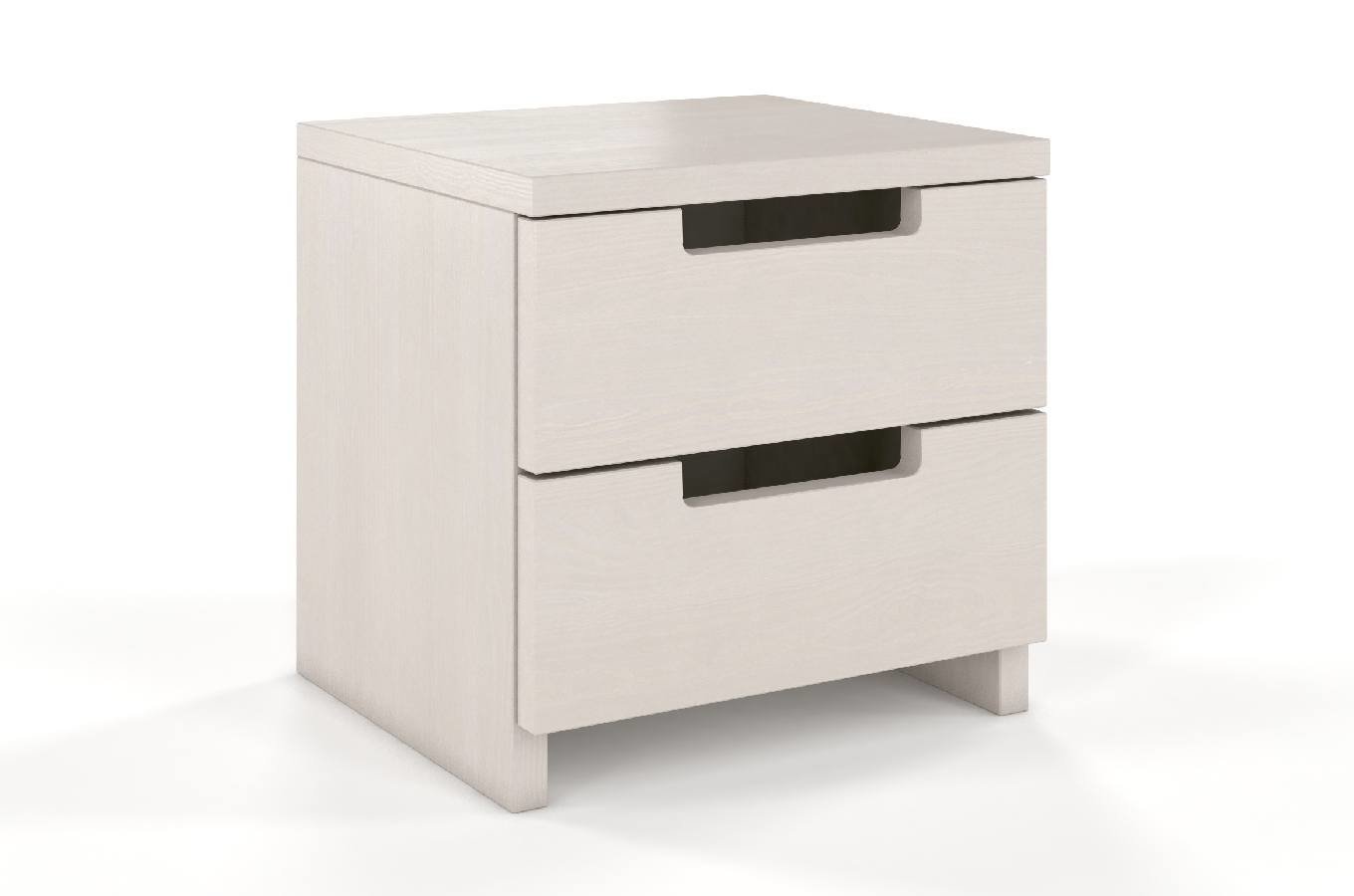 Szafka nocna Noava z drewna sosnowego Bielony - zdjęcie 1