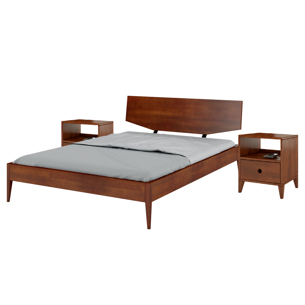 Zestaw mebli do sypialni Caldaro 200x200 cm Orzech - zdjęcie 1