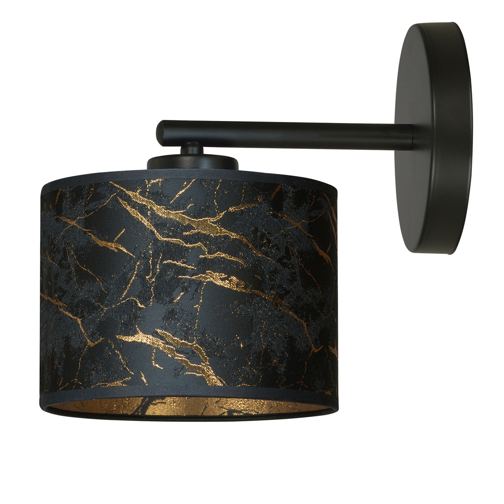 Kinkiet ścienny Borra średnica 18 cm czarny marmur - zdjęcie 1