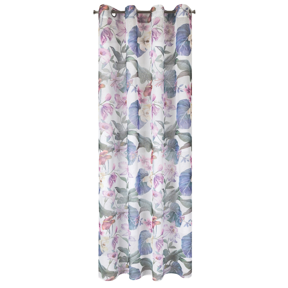 Zasłona Berum 140x250 cm w kwiaty - zdjęcie 1