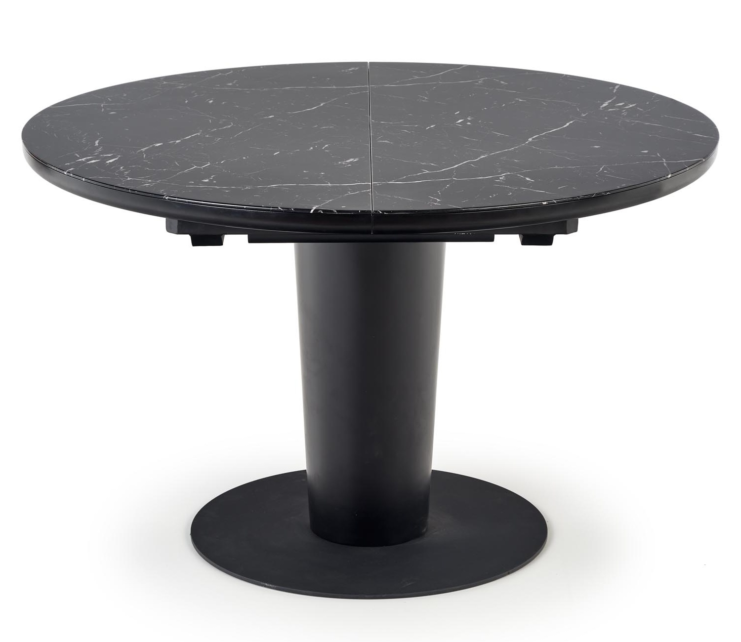 Stół rozkładany Strailt 120-160x120 cm czarny marmur - zdjęcie 1
