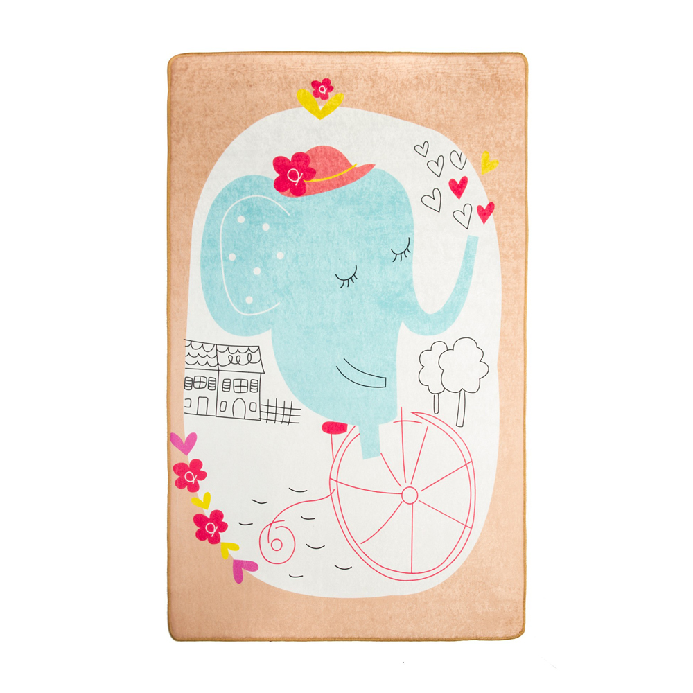 Dywan do pokoju dziecięcego Dinkley Słoń beżowy 100x160 cm - zdjęcie 1