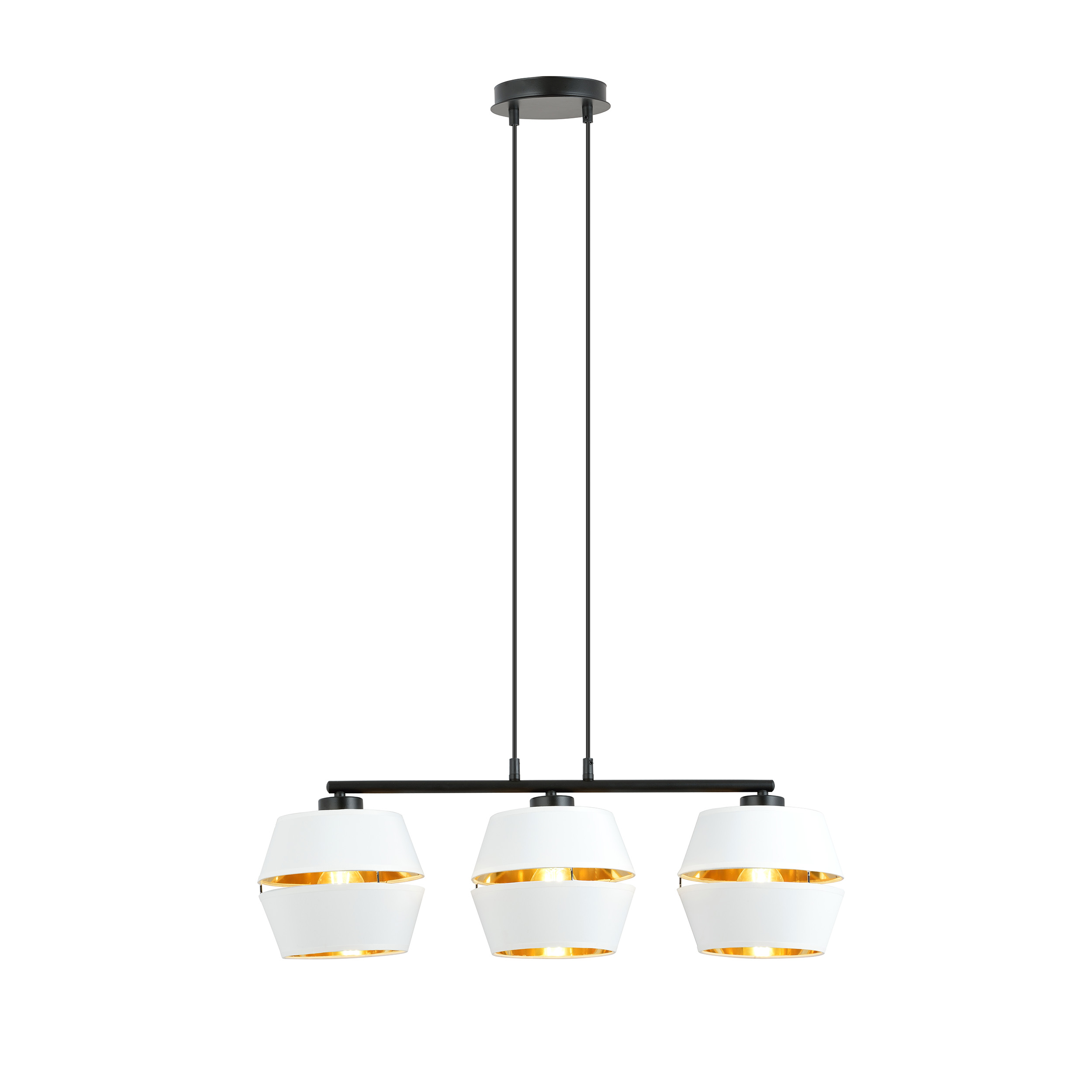 Lampa wisząca Catnes x3 biało-złota - zdjęcie 1