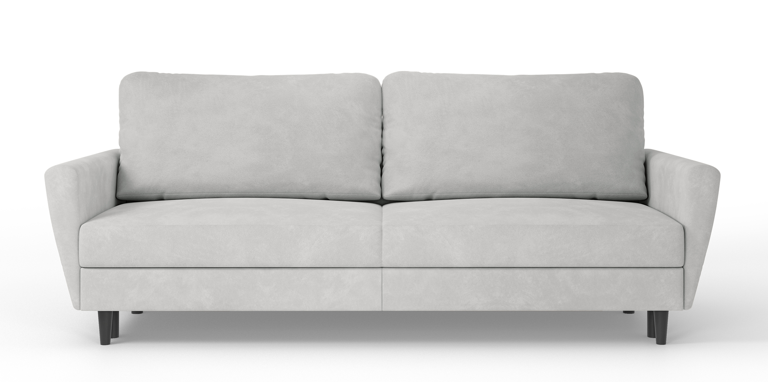 Kanapa rozkładana Zenittha szara welur łatwoczyszczący - zdjęcie 1