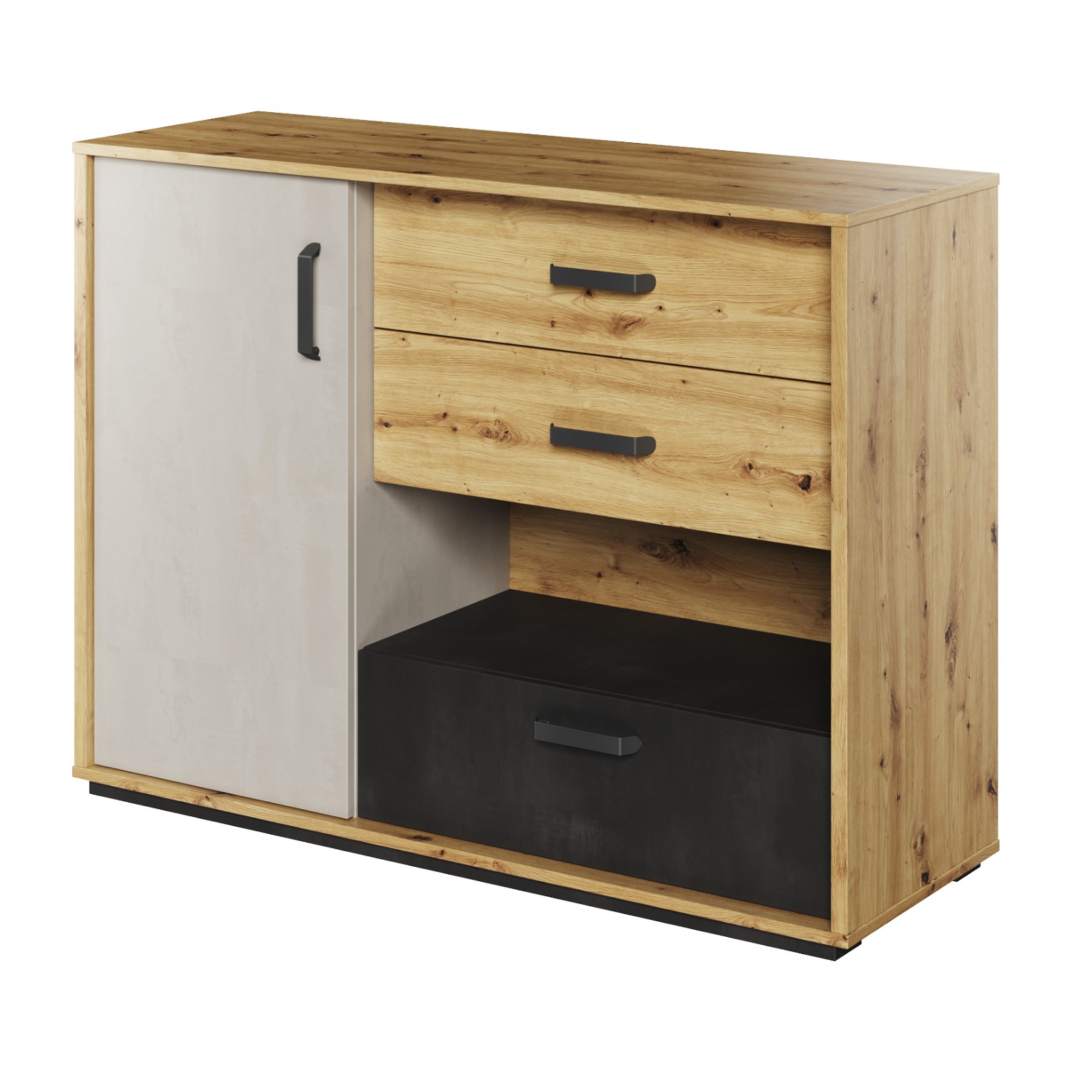 Komoda Qubic dąb artisan - zdjęcie 1