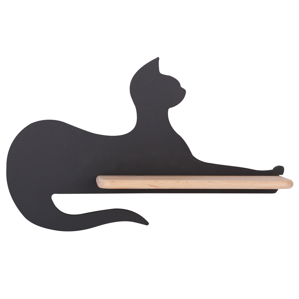 Kinkiet ścienny do pokoju dziecięcego Dreamie leżący kot czarny - zdjęcie 1