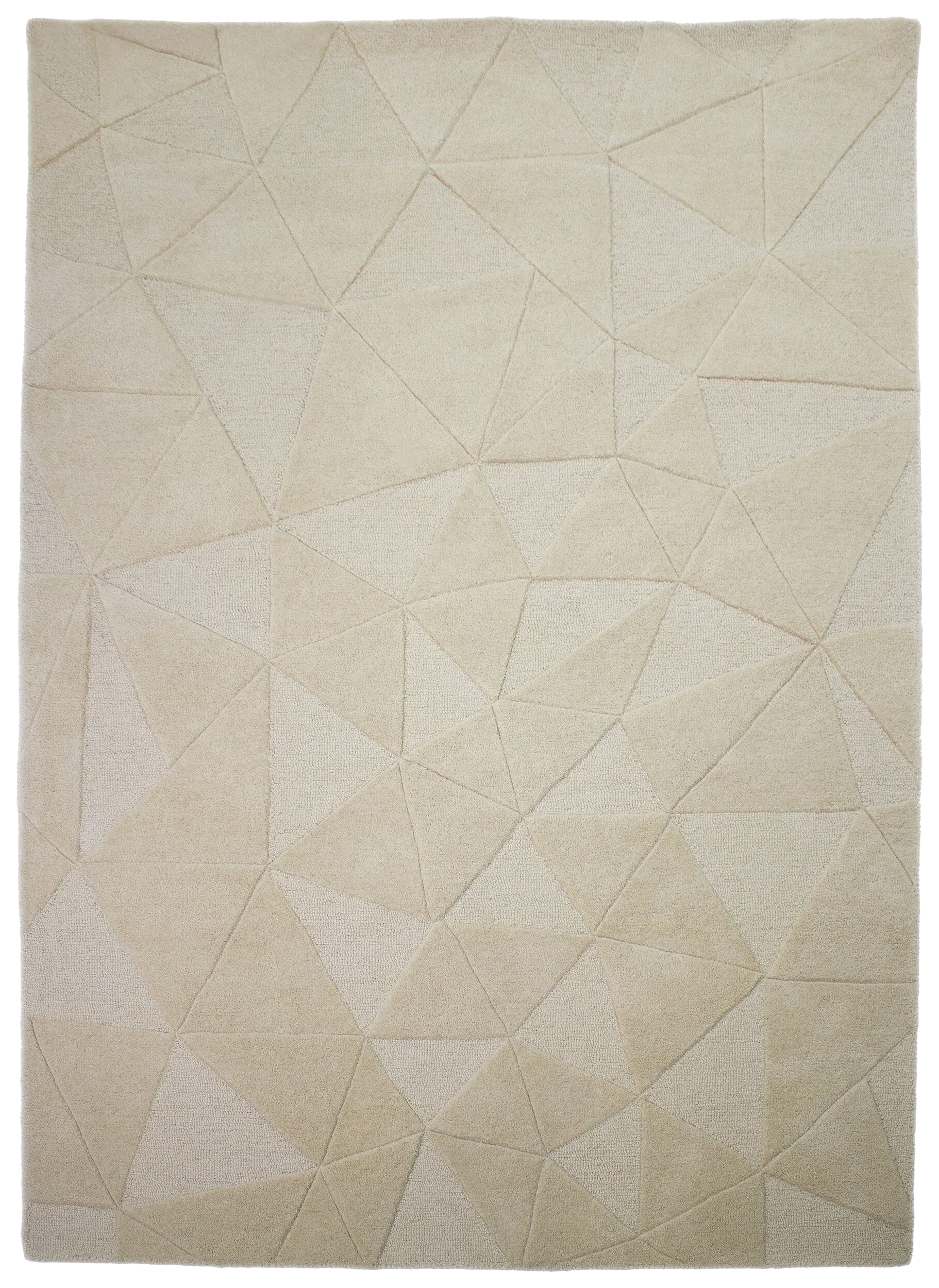 Dywan wełniany ręcznie wykonany Shard 160x230 cm beżowy - zdjęcie 1