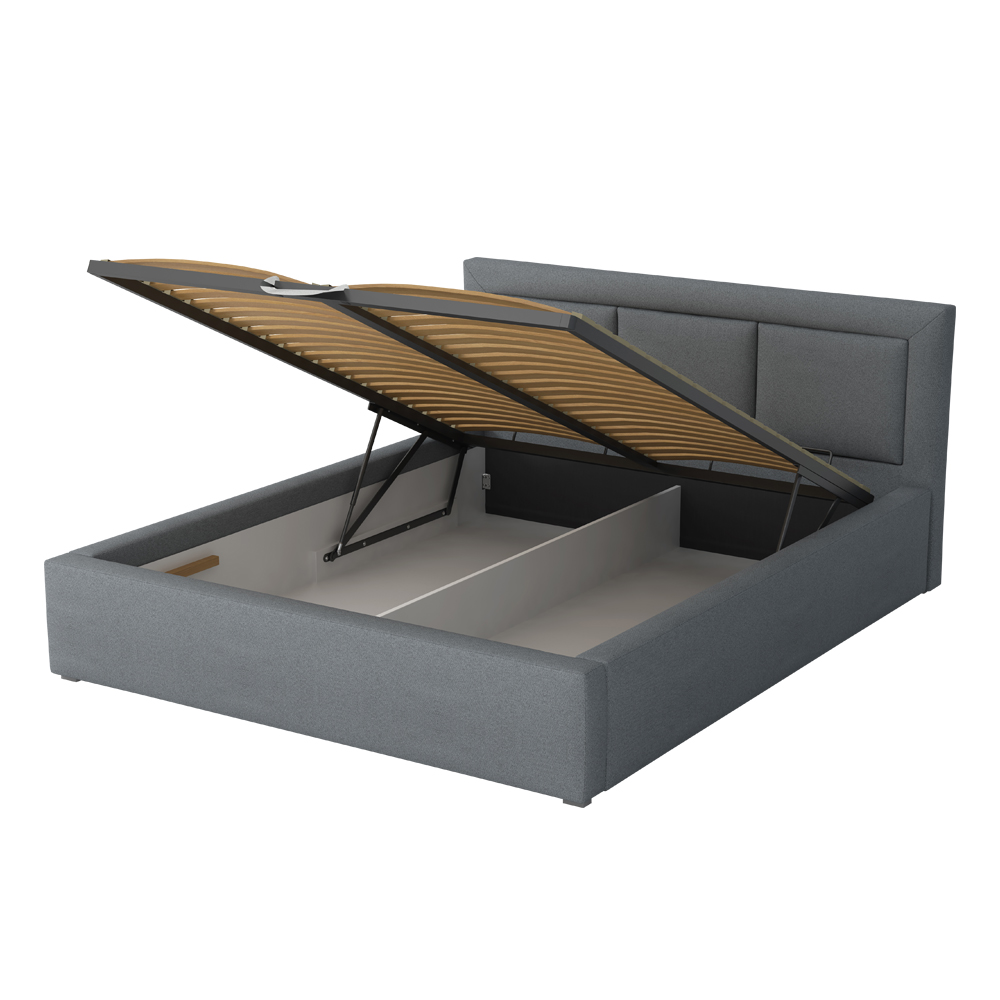 Łóżko tapicerowane Ligma z pojemnikiem z pojemnikiem - zdjęcie 1