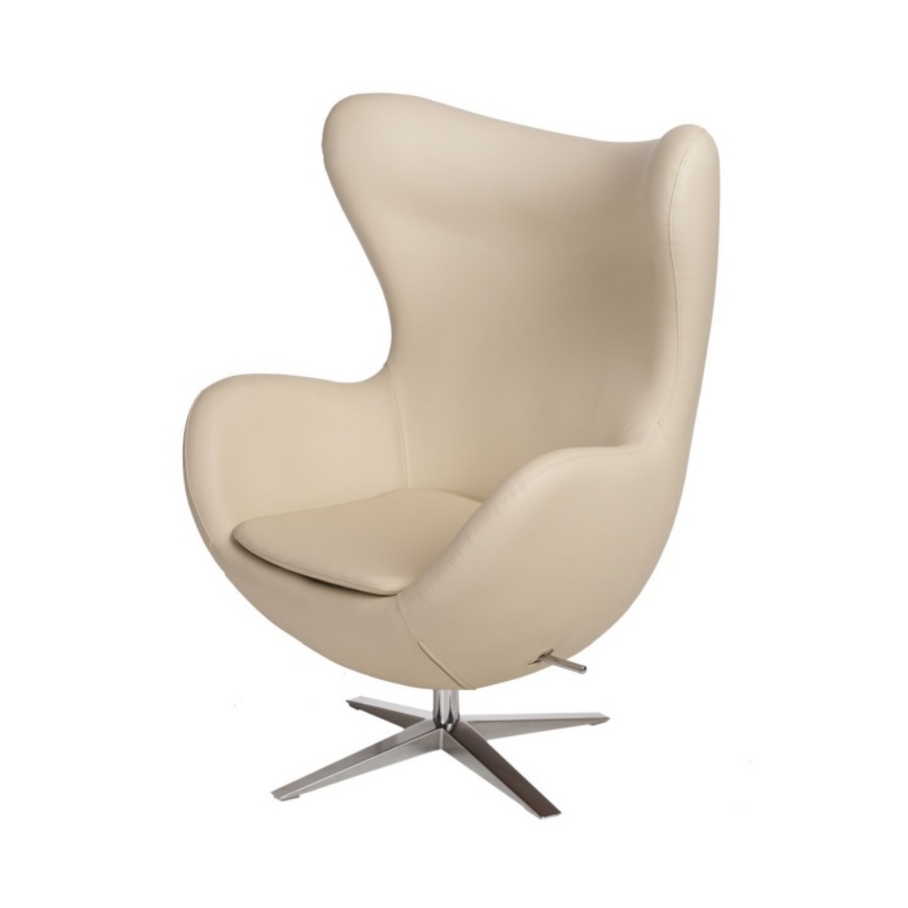 Fotel Jajo ekoskóra beżowa