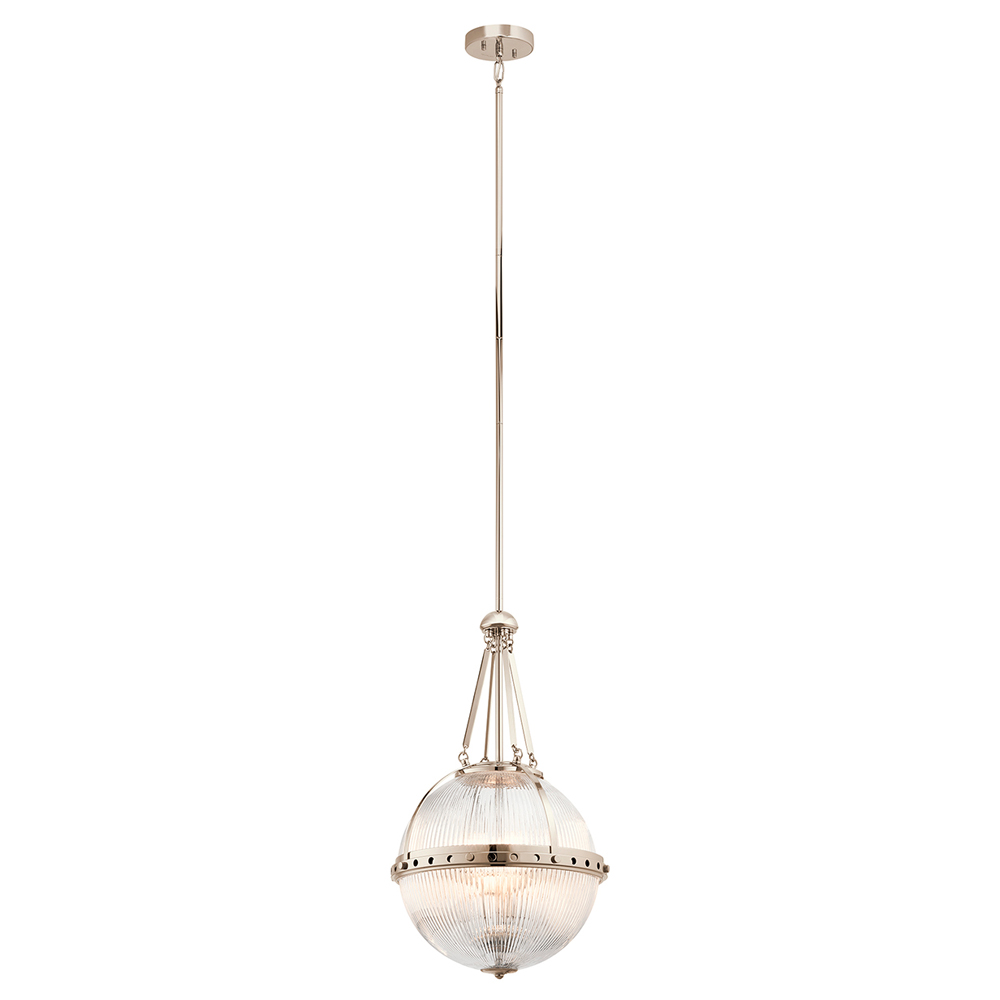 Lampa wisząca Asste średnica 38,4 cm nikiel - zdjęcie 1