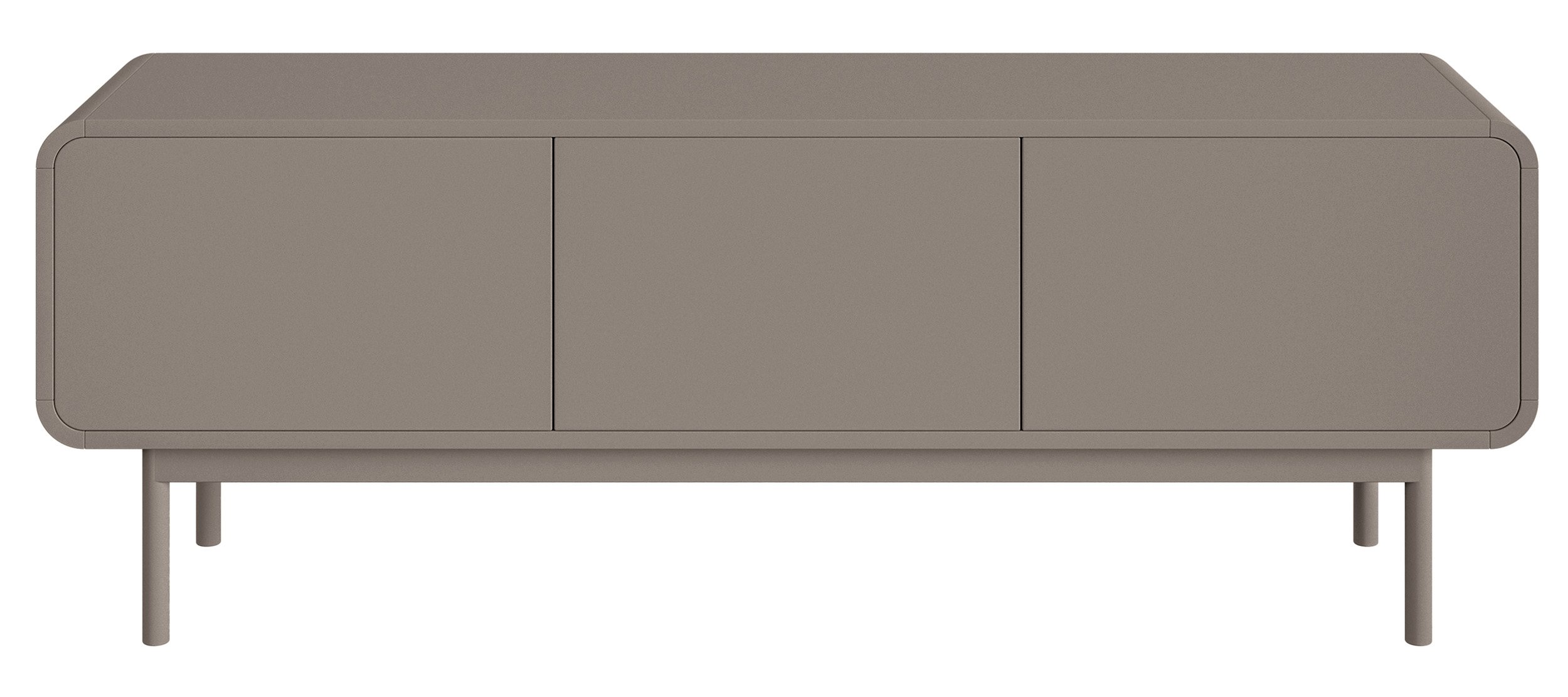 Szafka RTV Oro 154cm z trzema szufladami na nóżkach ciemny beż - zdjęcie 1