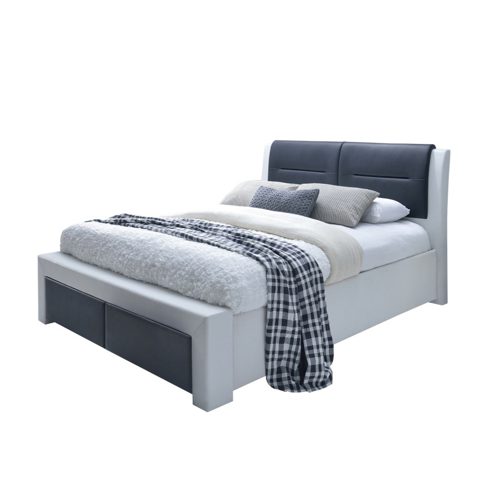 Łóżko tapicerowane Salur 140x200 cm z szufladami - zdjęcie 1