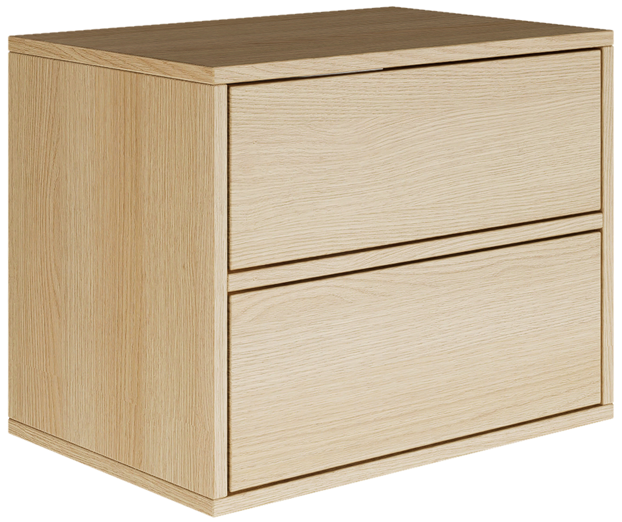 Szafka nocna Framme wisząca z dwiema szufladami 50 cm dąb lindberg - zdjęcie 1
