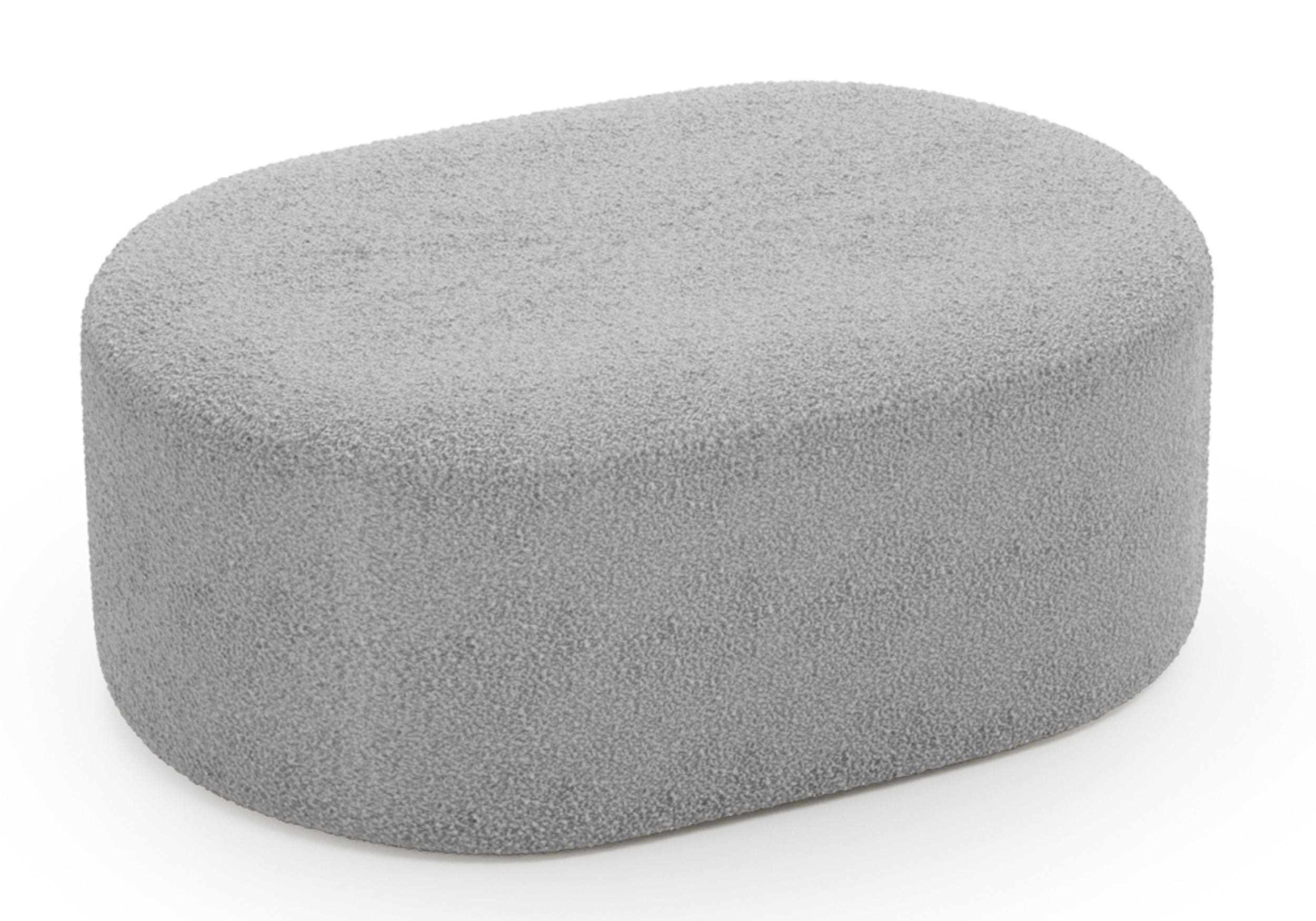 Pufa Ovalo szara boucle - zdjęcie 1