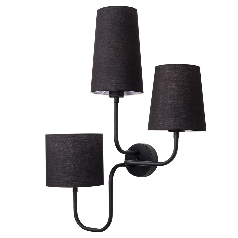 Kinkiet ścienny Katiello x3 średnica 11 cm czarny - zdjęcie 1