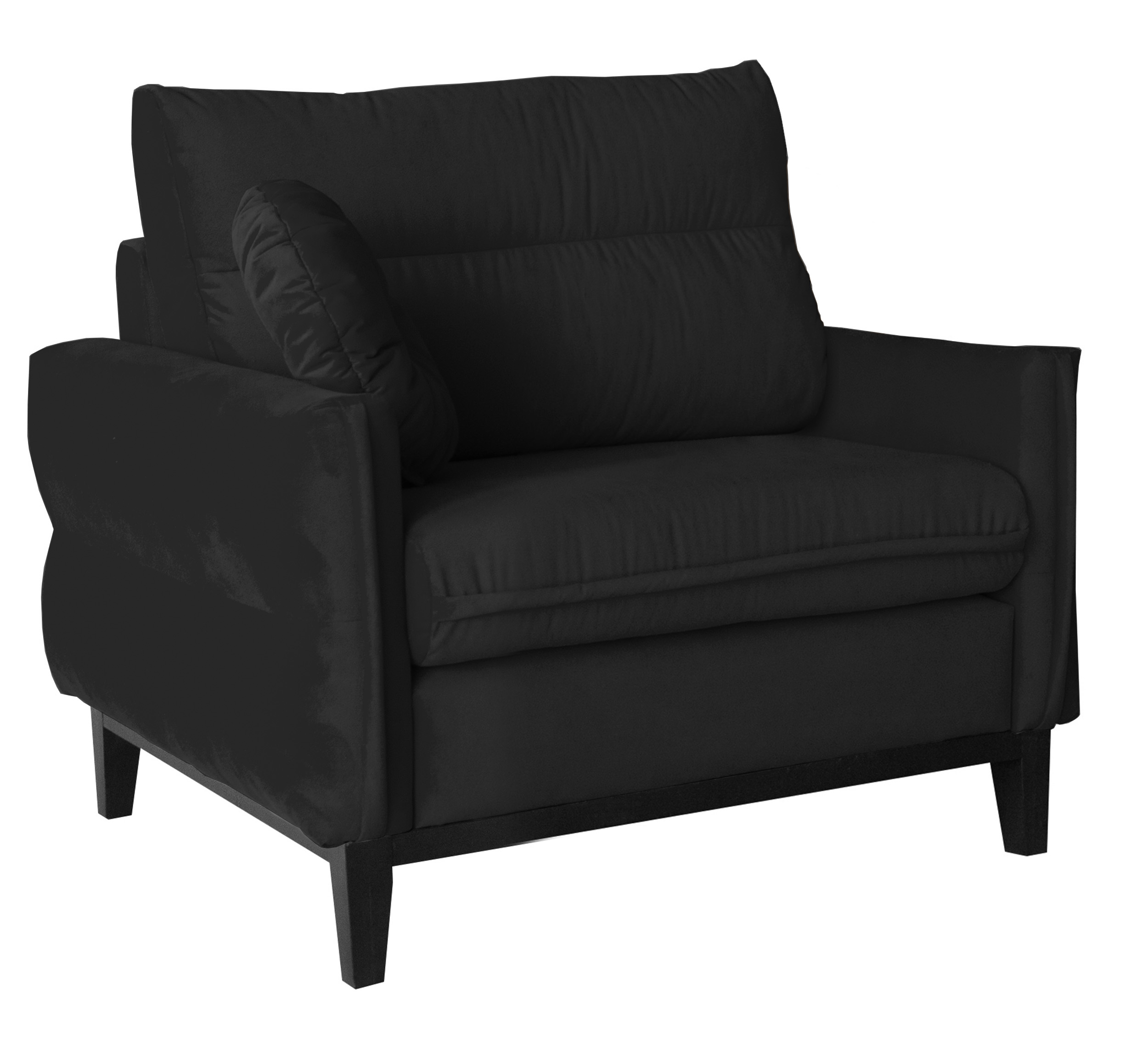 Fotel kubełkowy Macchiata czarny welur - zdjęcie 1