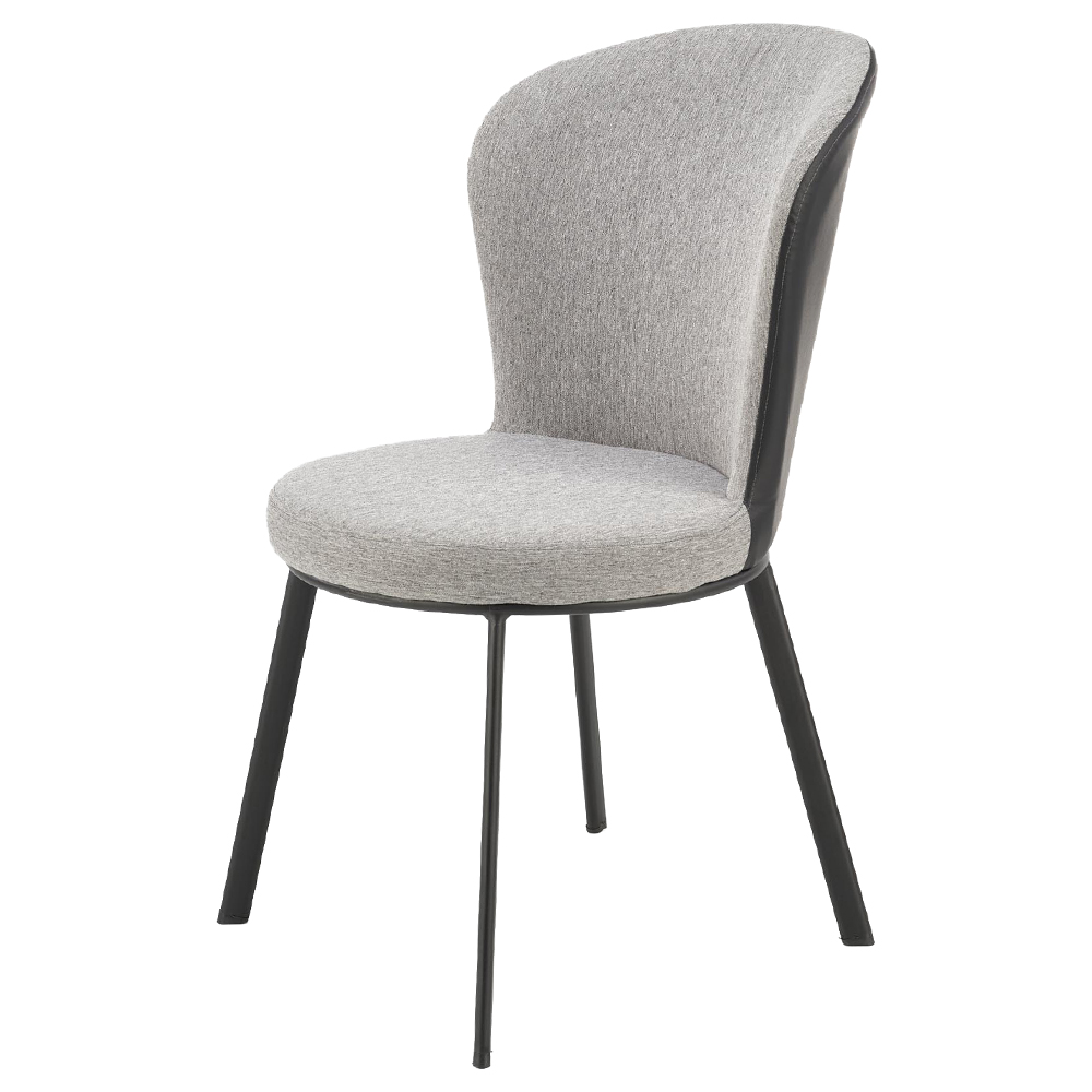 Krzesło tapicerowane Intersons popielate - zdjęcie 1