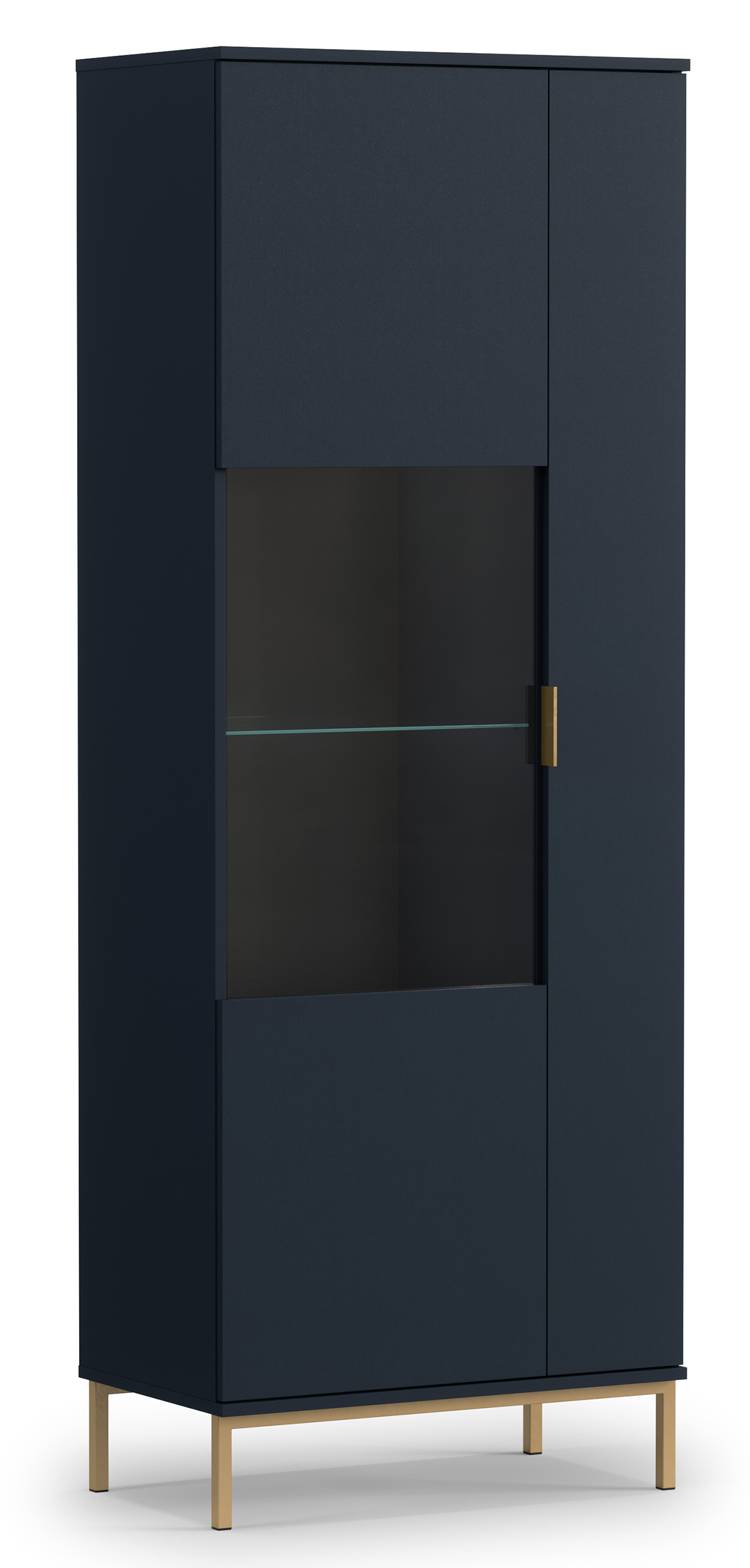 Witryna dwudrzwiowa Lartti 70 cm granatowa - zdjęcie 1