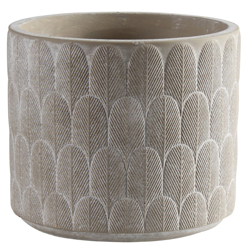 Osłonka na doniczkę Rugi cementowa 16 cm - zdjęcie 1