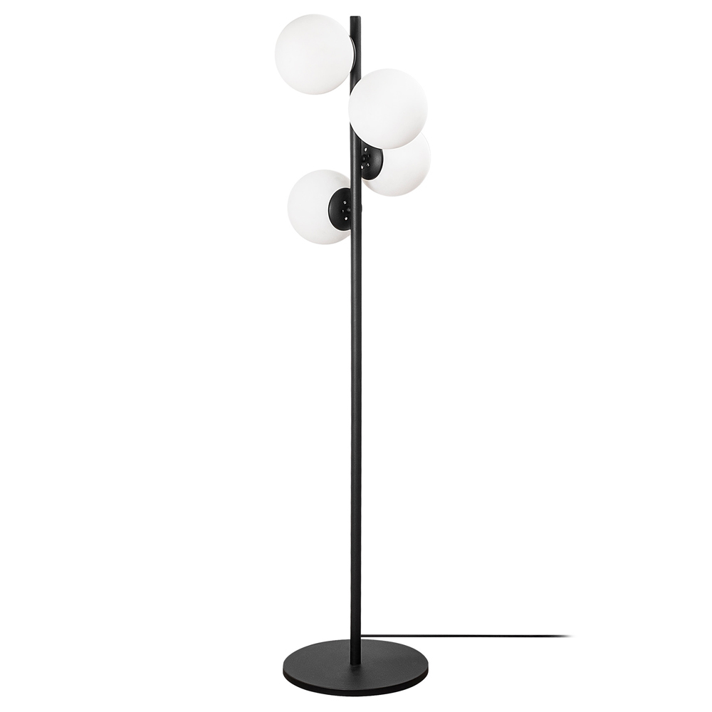 Lampa podłogowa Spinoza 130 cm czarno-biała - zdjęcie 1