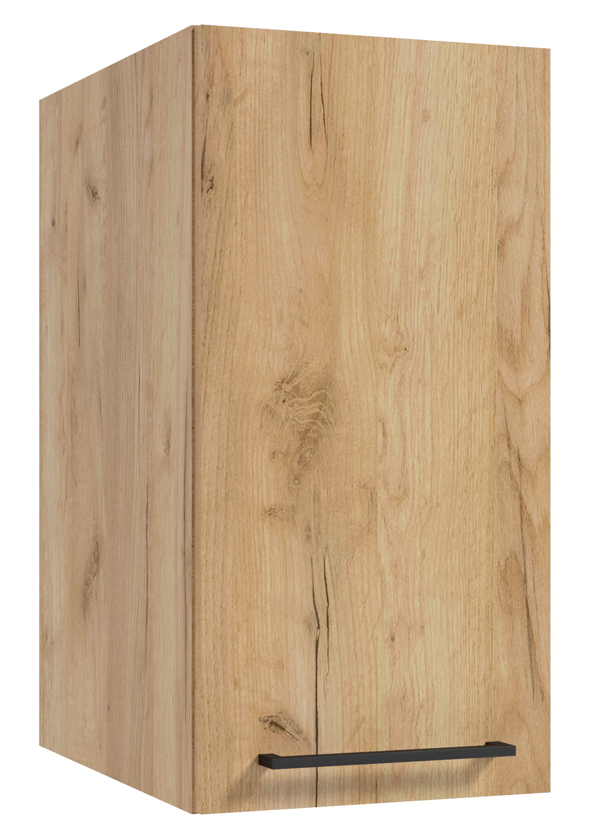 Szafka łazienkowa Modullac 30 cm wisząca głęboka dąb craft złoty z czarnym uchwytem - zdjęcie 1