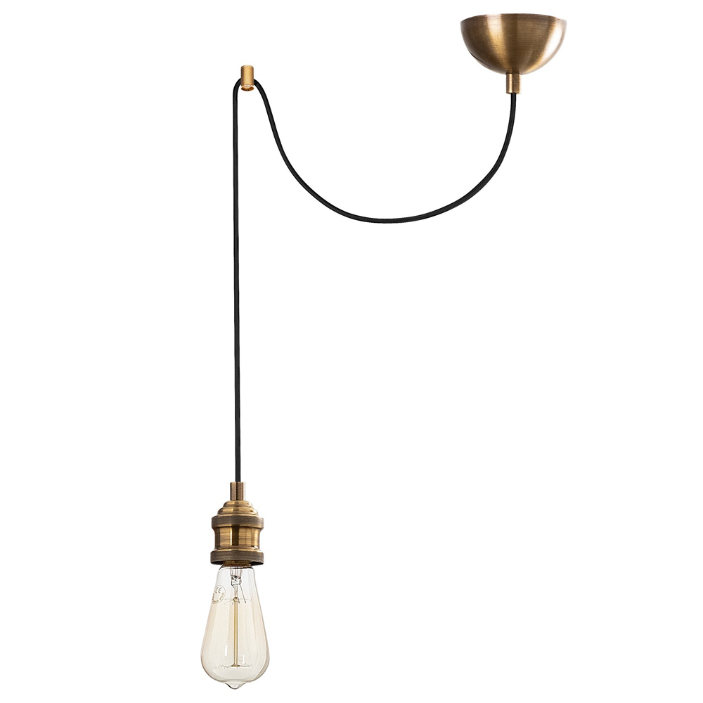 Lampa sufitowa Pabella podwieszana vintage złota - zdjęcie 1