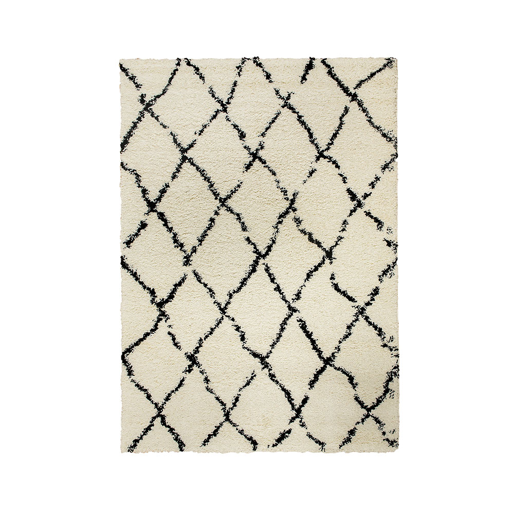 Dywan nowoczesny Molity 200x290 cm kremowo-czarny - zdjęcie 1