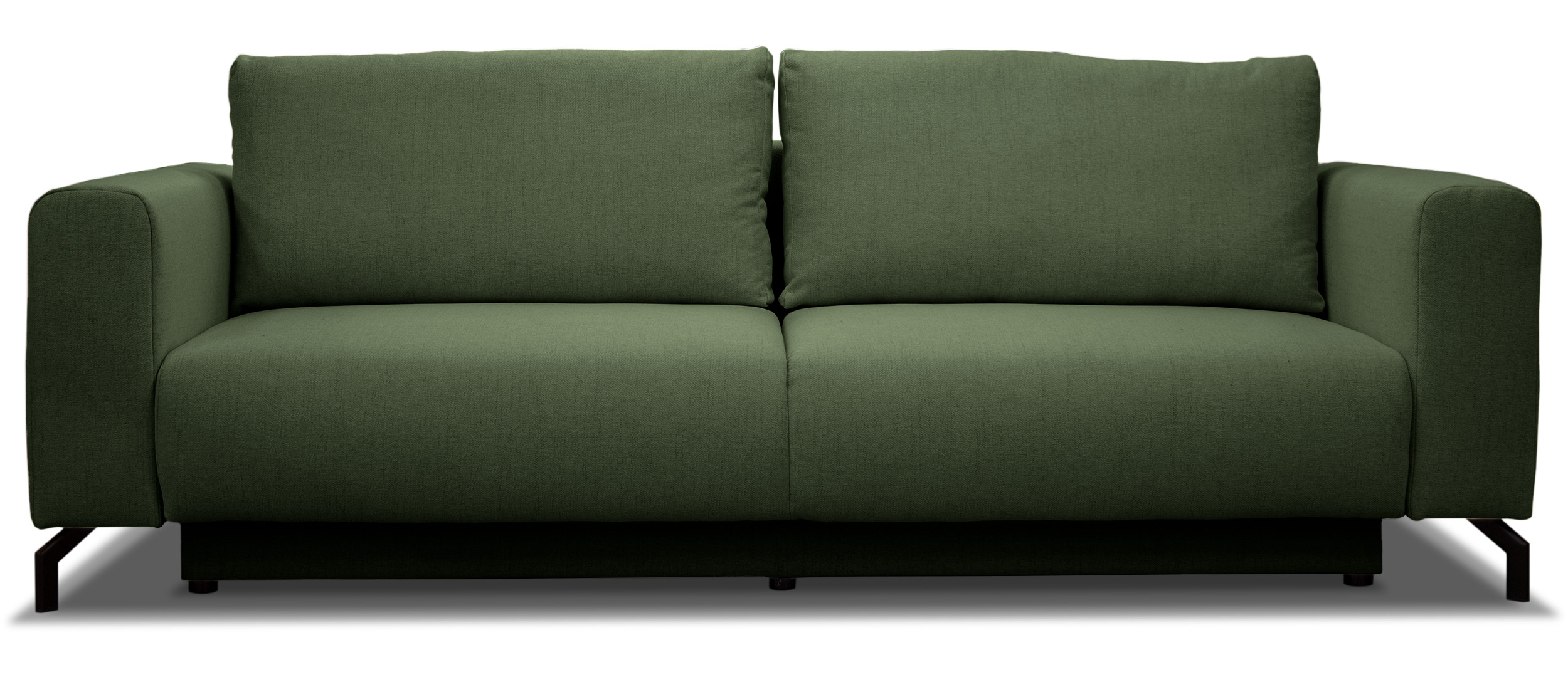 Kanapa rozkładana trzyosobowa Veni z pojemnikiem na pościel khaki plecionka - zdjęcie 1