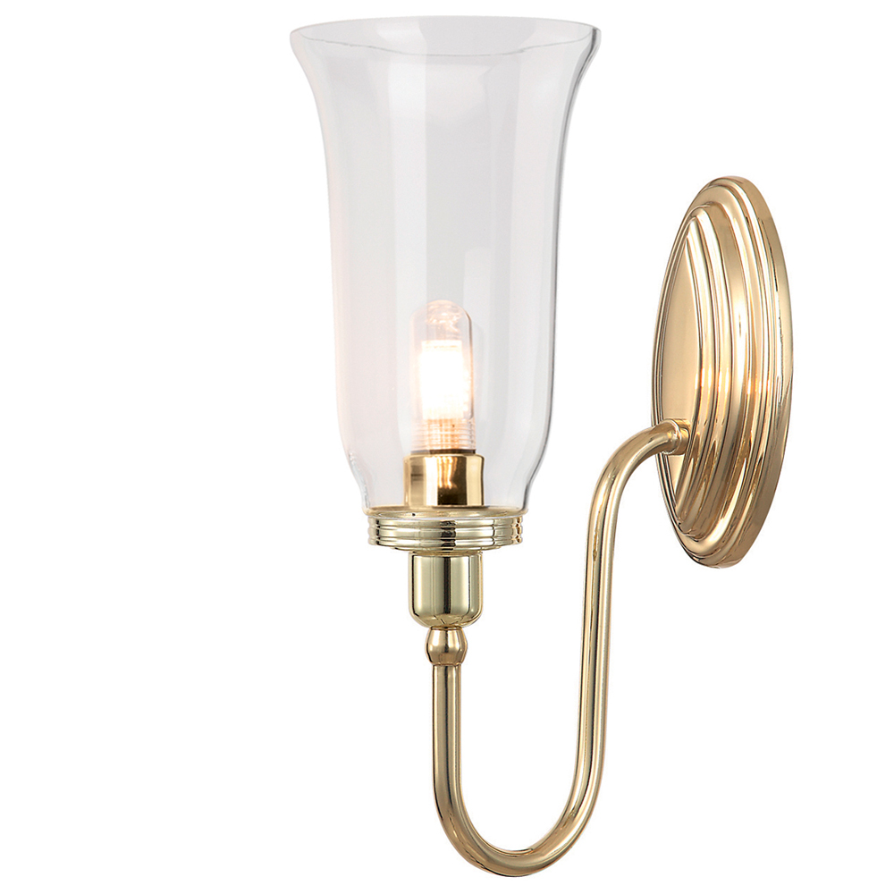 Kinkiet ścienny Blaik w kształcie latarni mosiężny - zdjęcie 1