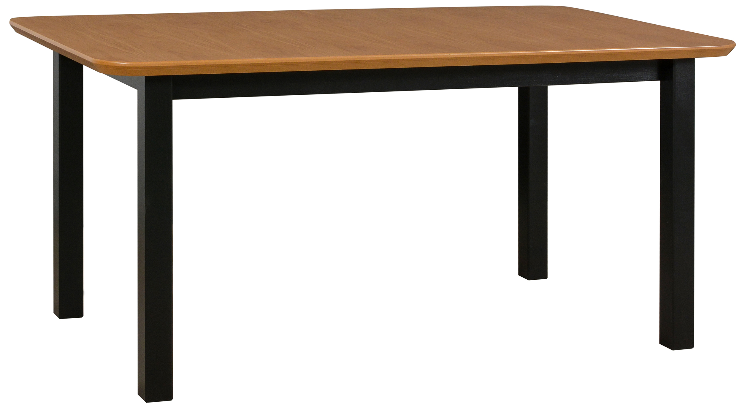 Stół drewniany do jadalni rozkładany Cobride 160-200x90 cm czarny/dąb naturalny - zdjęcie 1