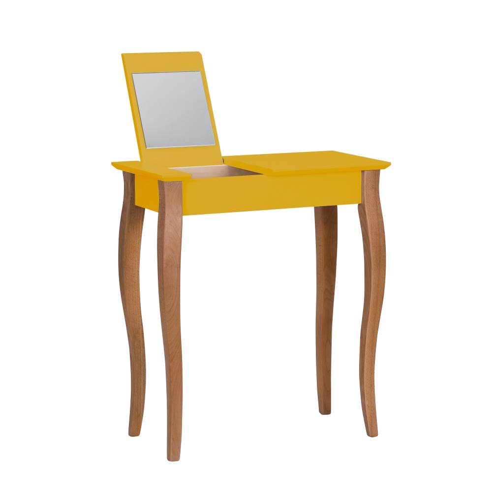 Konsola Lillo 65x35 cm z lusterkiem Żółty - zdjęcie 5