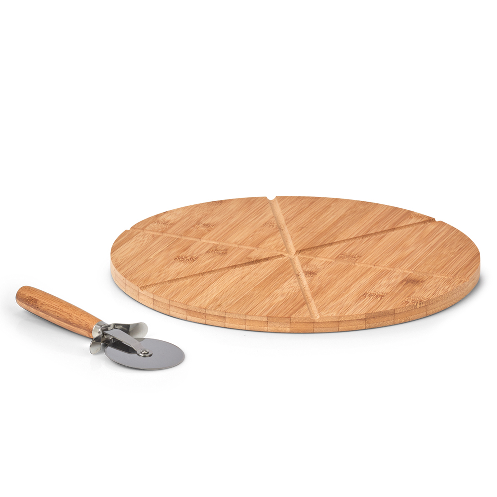 Deska i radełko do pizzy Wondle z bambusa - zdjęcie 1