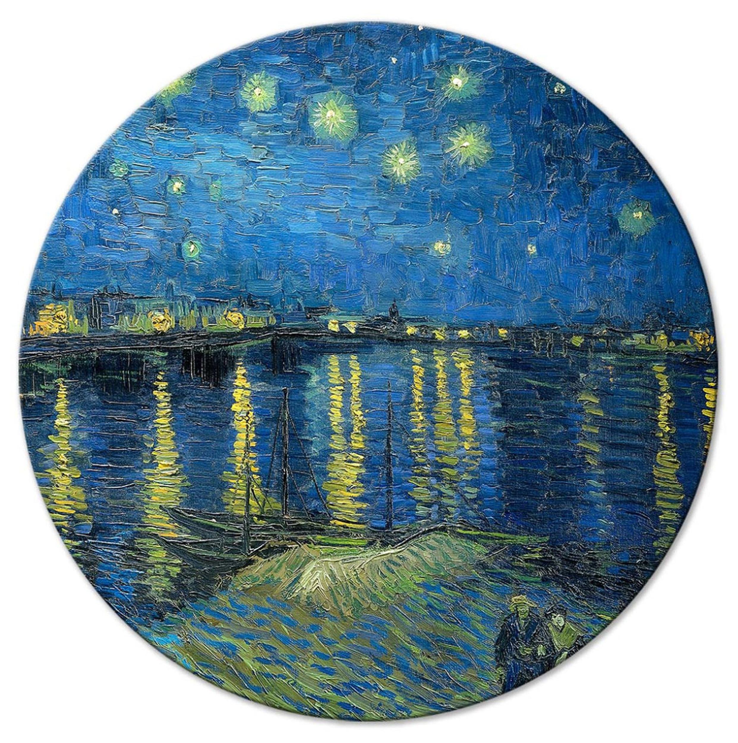 Obraz okrągły Gwieździsta noc nad Rhone Vincent van Gogh średnica 80 cm - zdjęcie 1