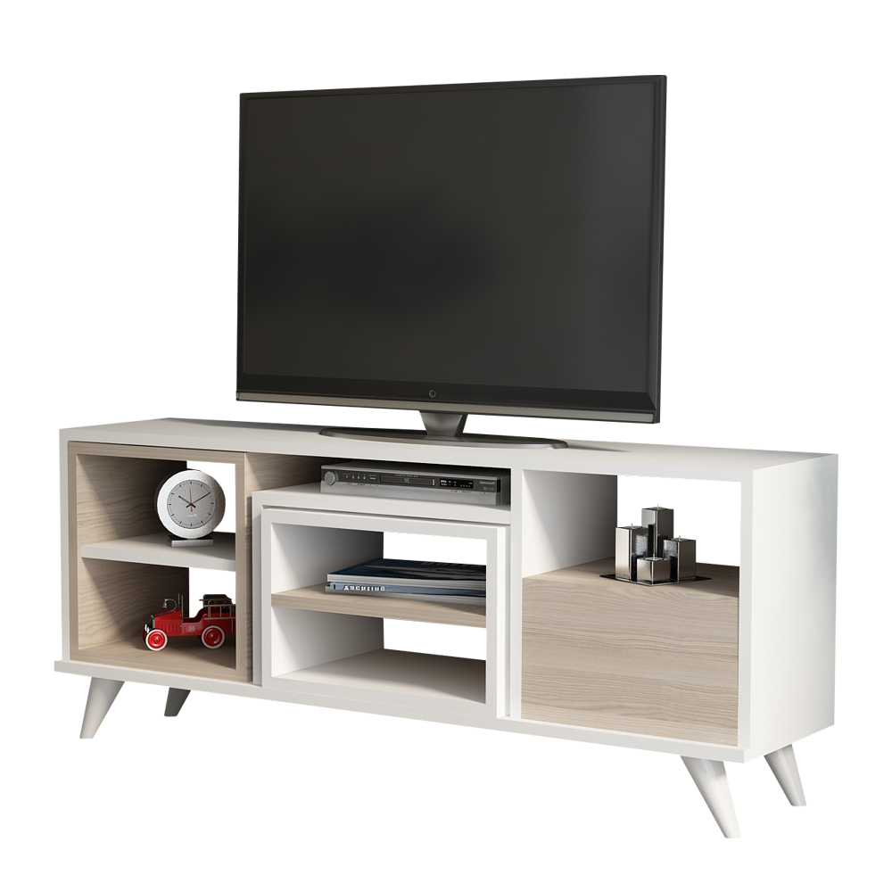 Zestaw mebli Sielah biały/beżowy - zdjęcie 1