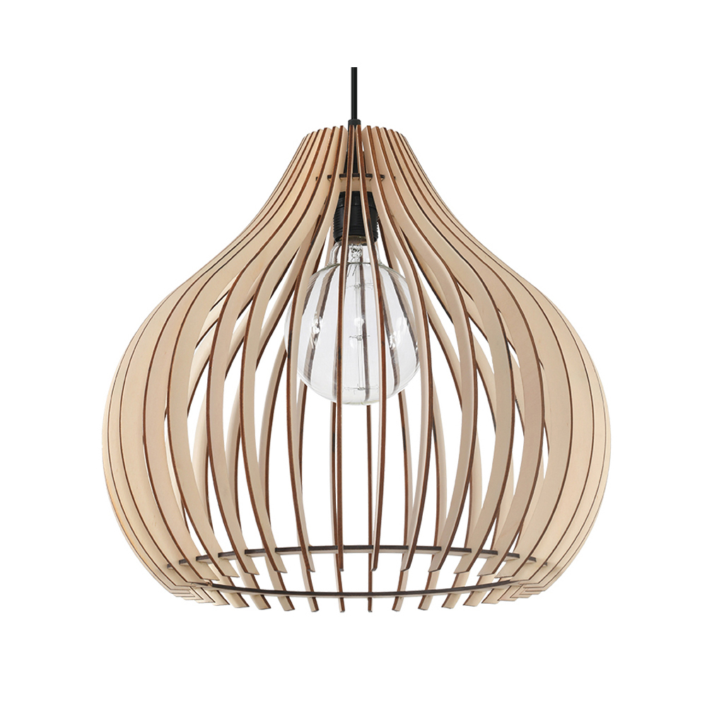 Lampa wisząca Apriva drewniany średnica 40 cm - zdjęcie 1