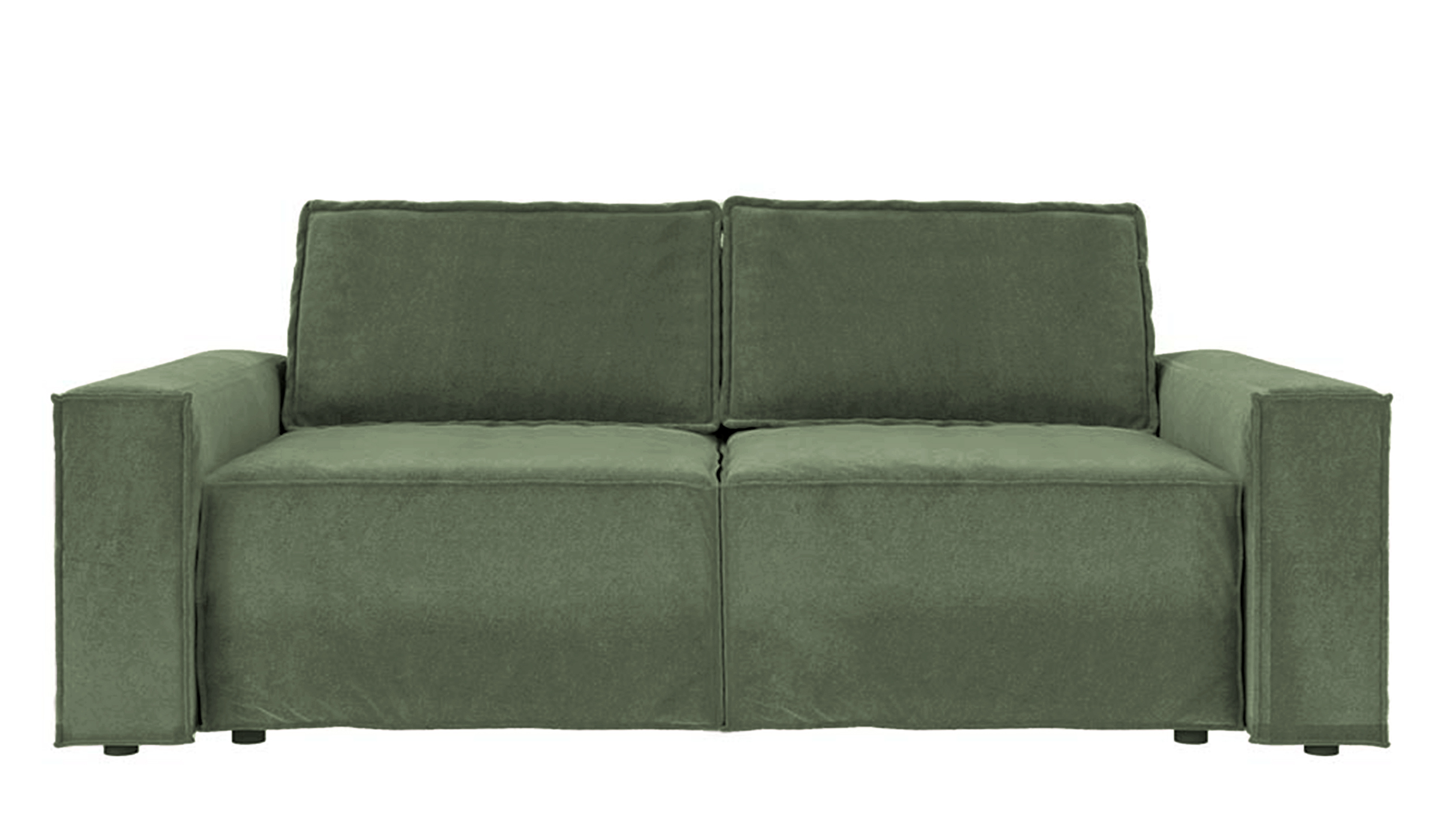 Kanapa rozkładana trzyosobowa Copertino oliwkowa welur hydrofobowy - zdjęcie 11