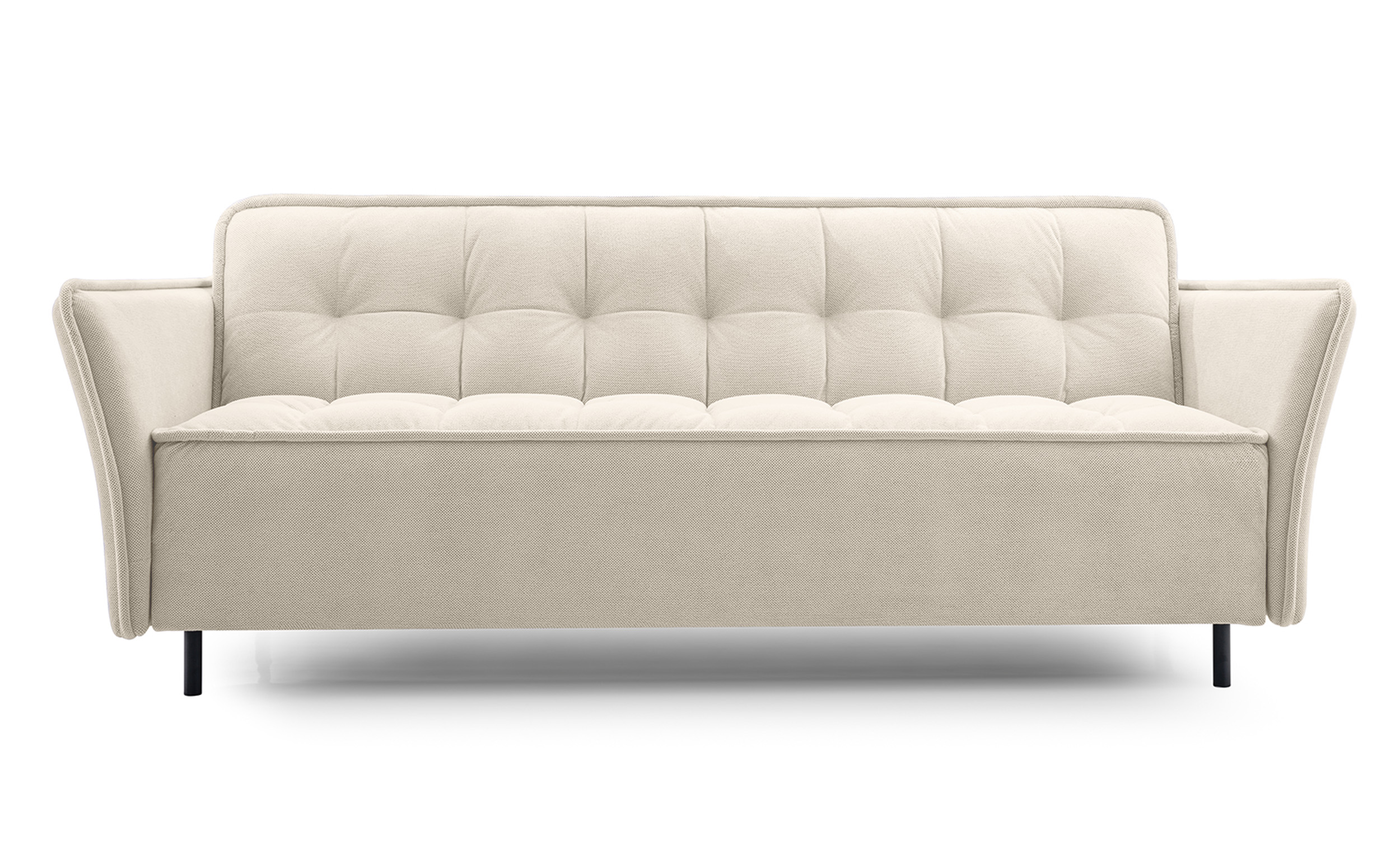 Wersalka rozkładana trzyosobowa Pallaso z pojemnikiem kremowa szenil hydrofobowa - zdjęcie 1