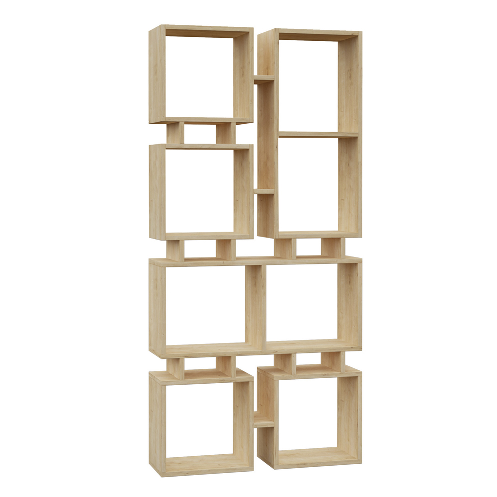 Regał na książki Reily z ośmioma półkami dąb - zdjęcie 1