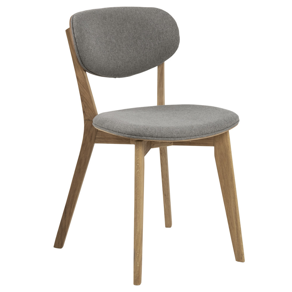 Krzesło drewniane Alitas jasnoszare - zdjęcie 1